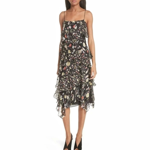 Jason Wu Dresses & Skirts - NEW Jason Wu Grey | Painted Floral Silk Chiffon‎ dress 2